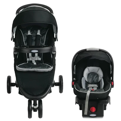 Graco FastAction Fold Sport Click Connect Travel System With SnugRide Infant Car Seat - Gotham 3 Graco FastAction Fold Sport Click Connect Travel System With SnugRide Infant Car Seat - Gotham