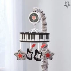 Lambs & Ivy Rock Star Musical Baby Crib Mobile Soother Toy - Guitar/Star -Baby Furniture Store GUEST 067205e3 8dac 42cf b5b4 660776c132a7