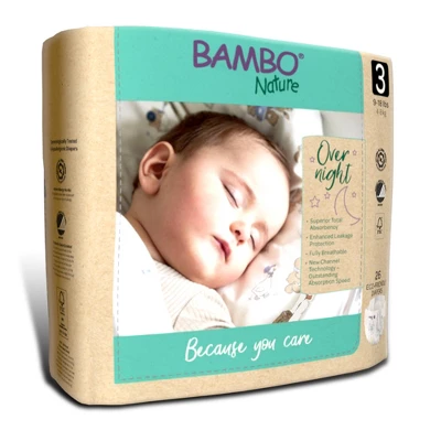 Bambo Nature Baby Baby Diaper Size 3 9 To 18 Lbs. 1000021009, 52 Ct 5 Bambo Nature Baby Baby Diaper Size 3 9 To 18 Lbs. 1000021009, 52 Ct - Image 3