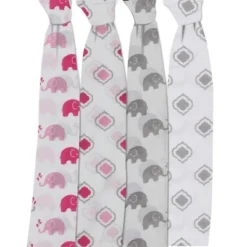 Bacati - Elephants Pink/Gray Muslin Swaddling Blankets Set Of 4 7 Bacati - Elephants Pink/Gray Muslin Swaddling Blankets Set Of 4 -Baby Furniture Store GUEST 083e90ee 2f81 4270 9f85 e8ccc08e4315