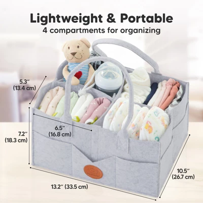 Original Baby Diaper Caddy Organizer, Large Storage Caddy Organizer For Nursery, Changing Table 3 Original Baby Diaper Caddy Organizer, Large Storage Caddy Organizer For Nursery, Changing Table