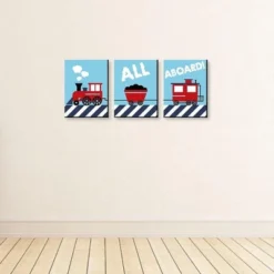 Big Dot Of Happiness Railroad Crossing - Steam Train Baby Boy Nursery Wall Art And Kids Room Decor - Gift Ideas - 7.5 X 10 Inches - Set Of 3 Prints -Baby Furniture Store GUEST 13219268 22dc 4b7f ba35 c9ab404852c4