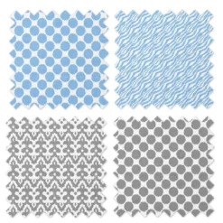 Bacati - Ikat Blue/Gray Swaddling Muslin Blankets Set Of 4 -Baby Furniture Store GUEST 1355df26 c108 4ded 9765 4a40b1e98e56