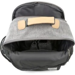 Eddie Bauer Bridgeport Places & Spaces Back Pack Diaper Bag - Gray With Tan -Baby Furniture Store GUEST 14fa9685 78e5 4ff9 887c c665c2d4e14f