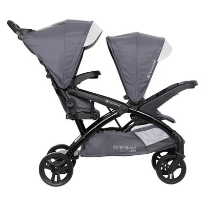 Baby Trend Sit N' Stand Double Stroller 2.0 DLX With 5 Point Safety Harness, Canopy, Extra Basket, 2 Cup Holders & Covered Compartment, Magnolia 3 Baby Trend Sit N' Stand Double Stroller 2.0 DLX With 5 Point Safety Harness, Canopy, Extra Basket, 2 Cup Holders & Covered Compartment, Magnolia