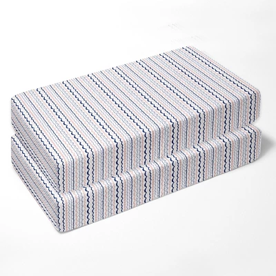 Bacati - Olivia Coral Navy 10 Pc Girls Crib Bedding Set With 2 Crib Fitted Sheets 12 Bacati - Olivia Coral Navy 10 Pc Girls Crib Bedding Set With 2 Crib Fitted Sheets - Image 10