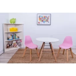 3pc Modern Kids' Round Table And Chair Set - Gift Mark -Baby Furniture Store GUEST 16f863ae af57 44ef 84cd cdf087215044
