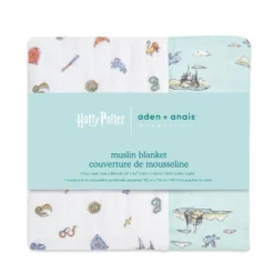 Aden + Anais Muslin Reversible Blanket Hogwarts Essentials