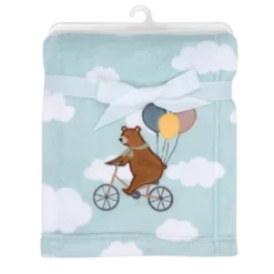 Bedtime Originals Up Up & Away Bear/Balloon/Cloud Soft Blue Fleece Baby Blanket -Baby Furniture Store GUEST 1c2118b0 feec 4ebc 8ff8 6c09bcf9a91c