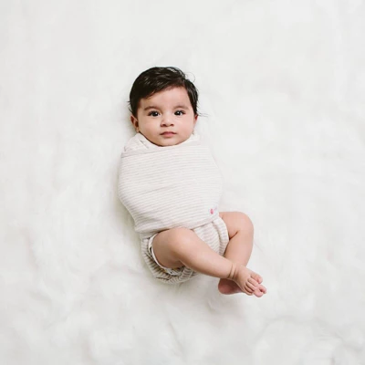 Embe 0-3mo Organic Newborn Swaddle Wrap, Convertible 5 Embe 0-3mo Organic Newborn Swaddle Wrap, Convertible - Image 3