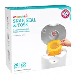 Munchkin Arm & Hammer Diaper Pail Snap, Seal And Toss Refill Bags, 600ct, 20pk -Baby Furniture Store GUEST 1e39bbc5 ecc3 4054 8258 e2c72ea172c7