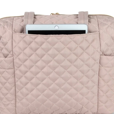 Jessica Simpson Quilted Tote - Taupe 8 Jessica Simpson Quilted Tote - Taupe - Image 6