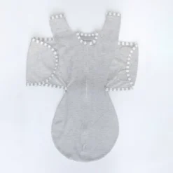 Omni Swaddle Wrap & Arms Up Sleeves & Mitten Cuffs - Heathered Gray With Stripe Trim 0-3 Months -Baby Furniture Store GUEST 211fb1da 60f9 4e5e ad46 d94b11d07412