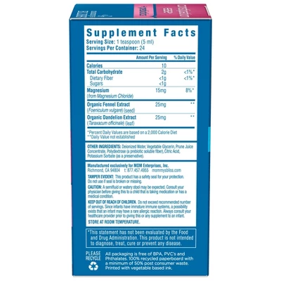 Mommy’s Bliss Mommy's Bliss Baby Constipation Ease + Prebiotics - 4oz (24 Servings) 8 Mommy’s Bliss Mommy's Bliss Baby Constipation Ease + Prebiotics - 4oz (24 Servings) - Image 6