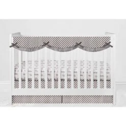 Bacati - Love Design/Print Gray/Silver 10 Pc Crib Bedding Set With Long Rail Guard Cover -Baby Furniture Store GUEST 289110bb 8771 4ea7 9586 74d12952a21b