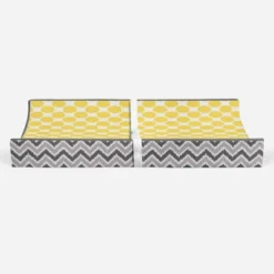 Bacati - Ikat Zigzag Yellow Dots Muslin Changing Pad Cover -Baby Furniture Store GUEST 28b5c2ff 1f66 4d95 b77b a6ead6b16d1b
