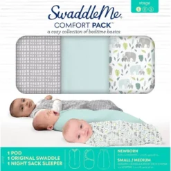 SwaddleMe By Ingenuity Comfort Pack Baby Elephant Baby Swaddle Wrap - S - 0-3 Months - 3pk 13 SwaddleMe By Ingenuity Comfort Pack Baby Elephant Baby Swaddle Wrap - S - 0-3 Months - 3pk -Baby Furniture Store GUEST 299abd26 96fd 4a2c af38 0711032fd79e