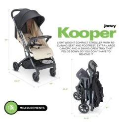 Joovy Kooper Lightweight Compact Single Stroller With Tray, Sand 7 Joovy Kooper Lightweight Compact Single Stroller With Tray, Sand -Baby Furniture Store GUEST 2a300748 dc3f 45a8 991c 30a3aaccbcc6