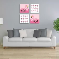 Big Dot Of Happiness Pink Flamingo - Tropical Summer Kids Room, Nursery Decor And Home Decor - 11 X 11 Inches Kids Wall Art - Set Of 4 Prints -Baby Furniture Store GUEST 2e3aac16 7e14 4f04 945b 8449cc457024