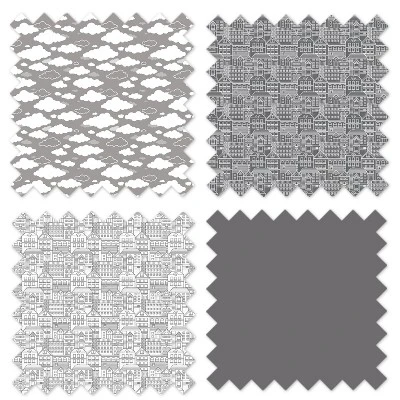 Bacati - Clouds In The City White/Gray Collapsible Laundry Hamper 7 Bacati - Clouds In The City White/Gray Collapsible Laundry Hamper - Image 5