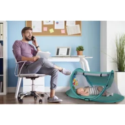 KidCo PeaPod Camp Lightweight Pop Up Child Portable Travel Bed Tent Extension With Retractable Sun Shade, Storage Pocket, And Carry Bag -Baby Furniture Store GUEST 39a143fc 2797 4c93 bfad 041e607c8e61