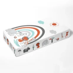 Bacati - Jungle Safari Aqua Orange Gray 10 Pc Crib Bedding Set With Long Rail Guard Cover -Baby Furniture Store GUEST 39c57636 48fe 4506 a321 363ae52a0bd2 1