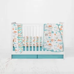 Jungle Safari Boys Aqua/Orange 2 Pack Muslin Swaddling Blanket -Baby Furniture Store GUEST 3ebf9940 5e19 4fac b562 6e3c057b645e