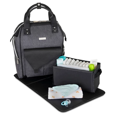 Baby Brezza Lucia Back Pack Diaper Bag - Gray 4 Baby Brezza Lucia Back Pack Diaper Bag - Gray - Image 2