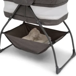 Delta Children TravelMate Compact Fold Bassinet - Gray Tweed -Baby Furniture Store GUEST 423e9097 49c6 4416 9109 11b423963828