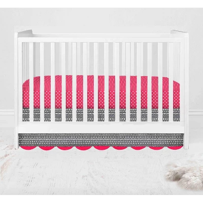 Bacati - Owls In The Woods Pink Fuschia Gray 10 Pc Crib Bedding Set With 2 Crib Fitted Sheets 8 Bacati - Owls In The Woods Pink Fuschia Gray 10 Pc Crib Bedding Set With 2 Crib Fitted Sheets - Image 6