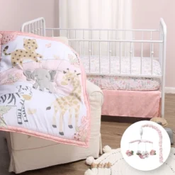 The Peanutshell Wildest Dreams Crib Bedding Set, 3pc To 12 Pc, Pink Animals For Girls -Baby Furniture Store GUEST 4ed2049e 7127 474c 8b9e 8a172b0c2862
