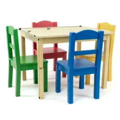 5pc Kids' Wood Table And Chair Set - Humble Crew -Baby Furniture Store GUEST 4f3c22a3 8410 41d5 8cb4 9e35ba953594