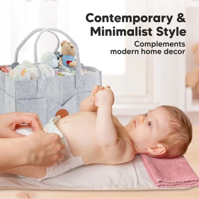 Original Baby Diaper Caddy Organizer, Large Storage Caddy Organizer For Nursery, Changing Table 9 Original Baby Diaper Caddy Organizer, Large Storage Caddy Organizer For Nursery, Changing Table - Image 7