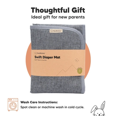 KeaBabies Swift Diaper Changing Pad, Portable Waterproof Diaper Changing Pad For Baby, Travel Changing Pad For Diaper Bag 10 KeaBabies Swift Diaper Changing Pad, Portable Waterproof Diaper Changing Pad For Baby, Travel Changing Pad For Diaper Bag - Image 8