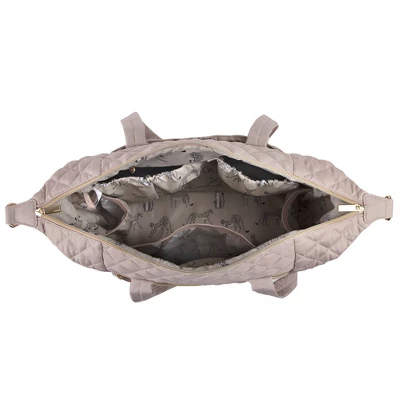 Jessica Simpson Quilted Tote - Taupe 5 Jessica Simpson Quilted Tote - Taupe - Image 3