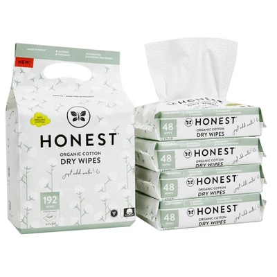 The Honest Company 100% Organic Cotton Dry Wipes - 192ct 4 The Honest Company 100% Organic Cotton Dry Wipes - 192ct - Image 2