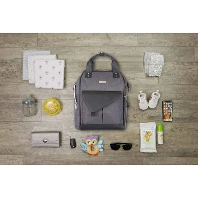 Baby Brezza Lucia Back Pack Diaper Bag - Gray 9 Baby Brezza Lucia Back Pack Diaper Bag - Gray - Image 7