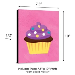 Big Dot Of Happiness Sweet Shoppe - Cupcake Nursery Wall Art, Donut Kids Room Decor & Bakery Kitchen Home Decor - 7.5 X 10 Inches - Set Of 3 Prints -Baby Furniture Store GUEST 6363fc72 dc4e 4222 b9c7 710f7a9a2c9a