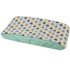 Bacati - Elephants Mint/Yellow/Gray Elephants Changing Pad Cover -Baby Furniture Store GUEST 6384c580 4ab2 4a0d 91f8 17d9b8e3dc0e