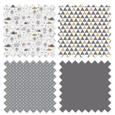 Bacati - Woodlands Gray/Beige Gray Triangles Neutral Cotton C.P.C 10 Bacati - Woodlands Gray/Beige Gray Triangles Neutral Cotton C.P.C - Image 8
