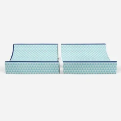 Bacati - Liam Aqua Triangles Quilted Muslin Changing Pad Cover -Baby Furniture Store GUEST 67b9ace0 79f3 4653 927a 4224e23fffe4