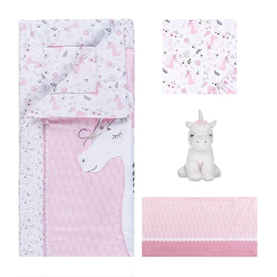 Sammy & Lou Unicorn Floral Crib Bedding Set - 4pc 3 Sammy & Lou Unicorn Floral Crib Bedding Set - 4pc