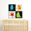 Big Dot Of Happiness Monster Bash - Kids Room, Nursery Decor And Home Decor - 11 X 11 Inches Nursery Wall Art - Set Of 4 Prints For Baby's Room -Baby Furniture Store GUEST 6b1d1219 549a 4209 b2b1 20d8cdd6f177