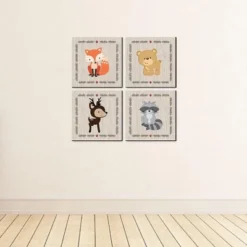 Big Dot Of Happiness Woodland Creatures - Kids Room, Nursery Decor And Home Decor - 11 X 11 Inches Nursery Wall Art - Set Of 4 Prints For Baby's Room -Baby Furniture Store GUEST 6b2e4746 0ede 4064 9fbb 0ac4df634008