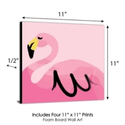 Big Dot Of Happiness Pink Flamingo - Tropical Summer Kids Room, Nursery Decor And Home Decor - 11 X 11 Inches Kids Wall Art - Set Of 4 Prints -Baby Furniture Store GUEST 6bfb993f 8c8f 4d65 990e 05be7153d900