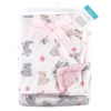 Hudson Baby Infant Girl Plush Blanket With Faux Shearling Back, Bunny, One Size -Baby Furniture Store GUEST 6cc8060a da23 40e3 b23d dbbad245fd0b