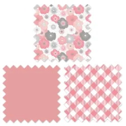 Bacati - Watercolor Floral Coral Gray Chocolate 3 Pc Crib Bedding Set -Baby Furniture Store GUEST 6cd7fb00 3f1a 4e6a 8e64 88a2add9c85d