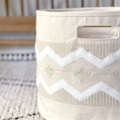 Crane Baby Cotton Canvas Storage Bin - Kendi Diamond