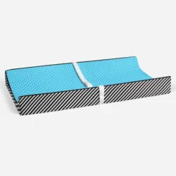Bacati - Love Black/Turq Pin Dots Changing Pad Cover -Baby Furniture Store GUEST 70096a8f 1189 476a aea4 c544e5f1e4be