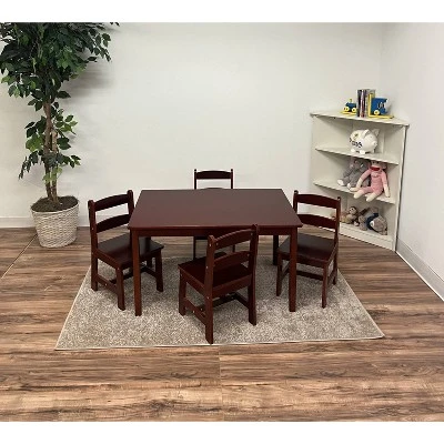 5pc Kids' Rectangle Table And Chair Set - Gift Mark 3 5pc Kids' Rectangle Table And Chair Set - Gift Mark